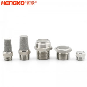 源頭廠家不銹鋼燒結網消聲器消音器耐高溫流量大，應用于空壓機排氣