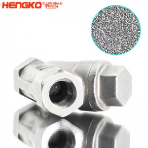 恒歌定制316L粉末燒結不銹鋼Y型過濾器耐腐蝕易清洗,用于化工行業