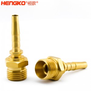 恒歌經(jīng)濟實惠銅粉末燒結多孔可調螺紋氣動消聲器空氣流速控制器 銅流量控制消聲器批發(fā)