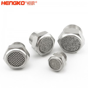 廠家直銷316不銹鋼燒結消聲器耐高溫降噪,粉末燒結氣動元件可按需定制